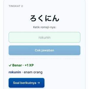 Hiragana dan katakana, sampai lancar baca. 3