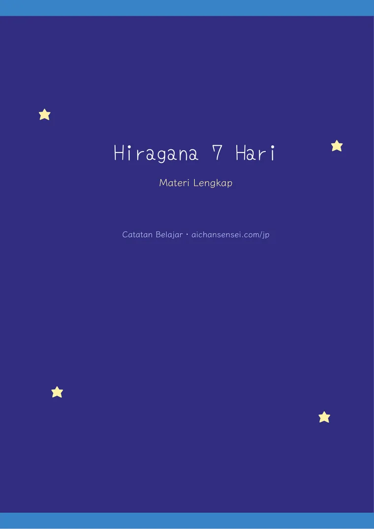 Hiragana 7 Hari — Materi Lengkap - gambar 1