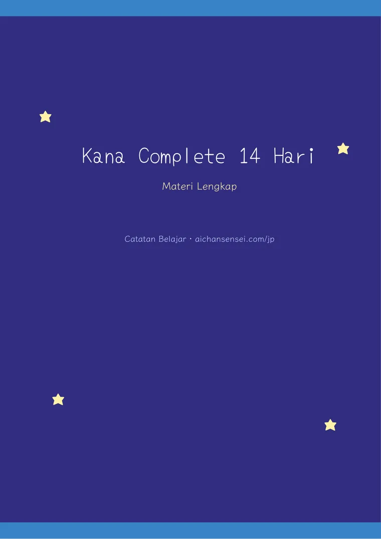 Kana Complete 14 Hari — Materi Lengkap - gambar 1